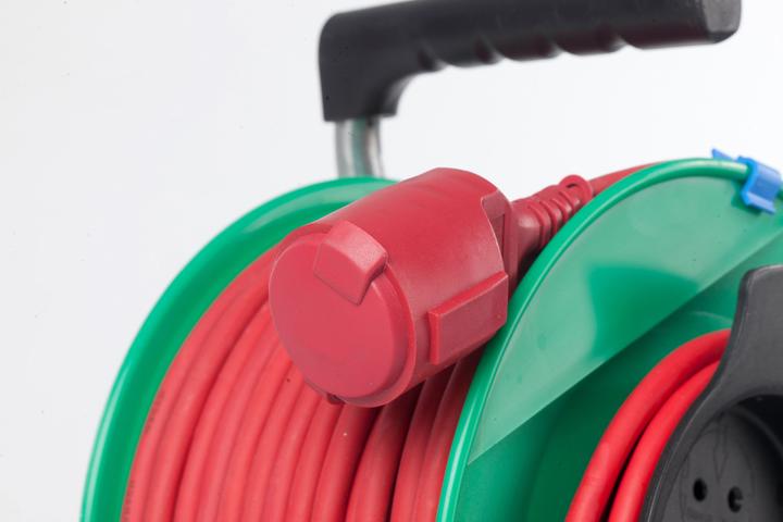 Image du produit As - Schwabe Enrouleur de câble 50,00 m rouge contact de mise à la terre bouchon en caoutchouc 12239 (50 m, 1.50 mm²² mm)
