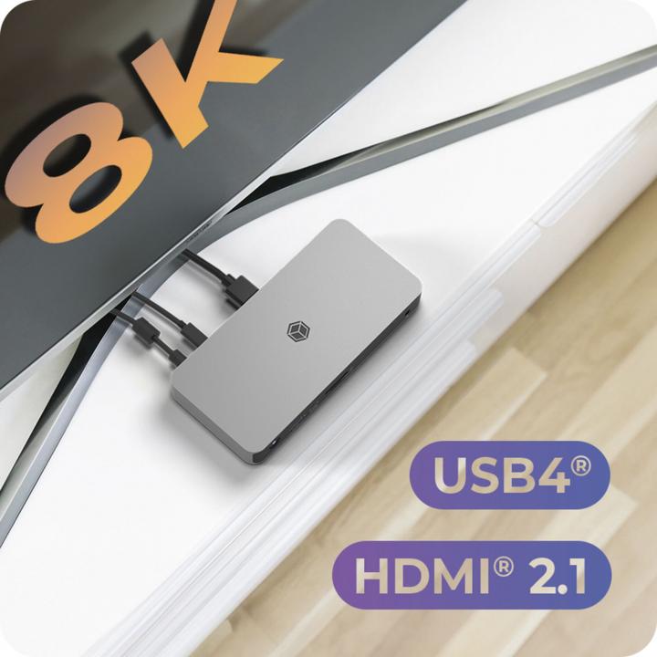 Actual product image Icy Box IB-DK2880-C41 (USB-C, 11 Ports)