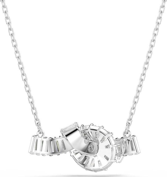 Produktbild Swarovski Matrix Halskette Baguette Schliff Knoten Weiss Rhodiniert (Swarovski Metall)