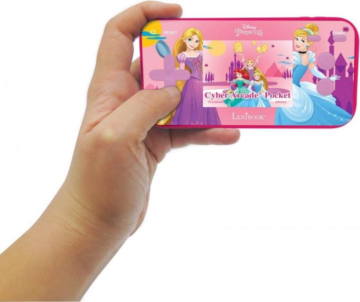 Produktbild Lexibook Disney Prinzessin Cyber Arcade Pocket Spielkonsole Display 1,8 Zoll 150 Spiele 10 Disney Prinzessin
