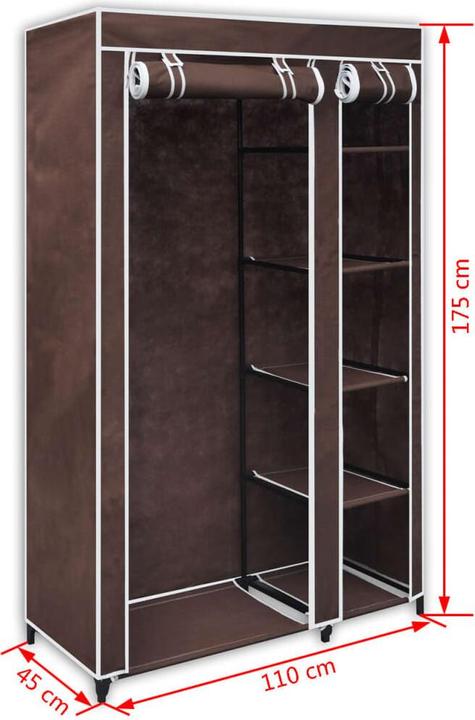 Image du produit VidaXL Stoffschrank (110 x 45 x 175 cm)