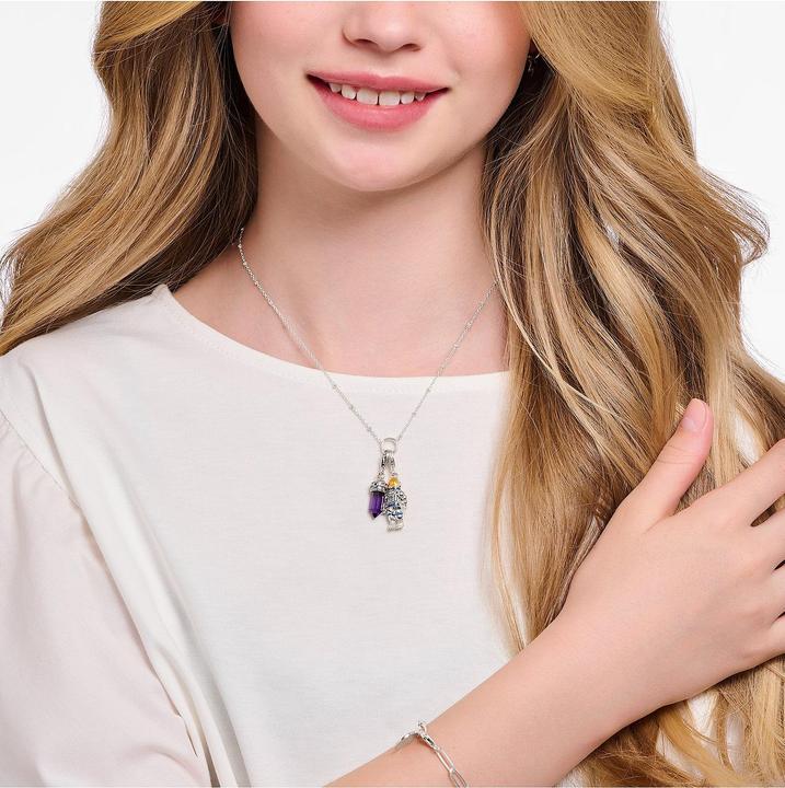 Immagine prodotto Thomas Sabo Ciondolo Astronauta con pietre colorate in argento annerito (Argento 925, Smalto)