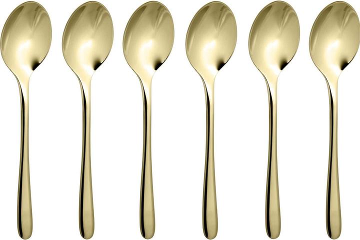 Rosenthal Mocca lepel 6st. knop roestvrij staal/PVD goud (1 Stuk, Lepel)
