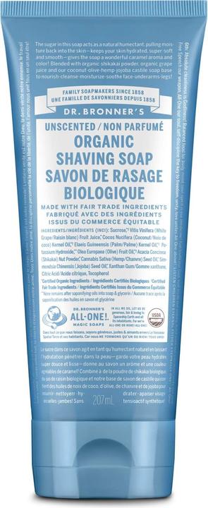 Dr. Bronner's Shaving Soap Neutral (207 ml, Rasierseife)