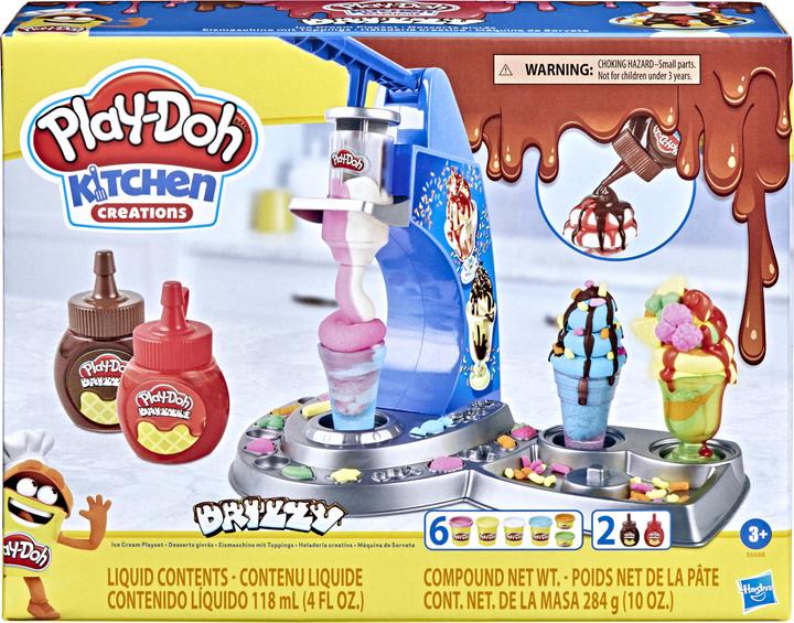 Actual product image Play-Doh Drizzy ice cream machine with toppings