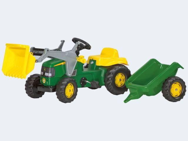 Image du produit Rolly Toys Tracteur John Deere avec chargeur et remorque
