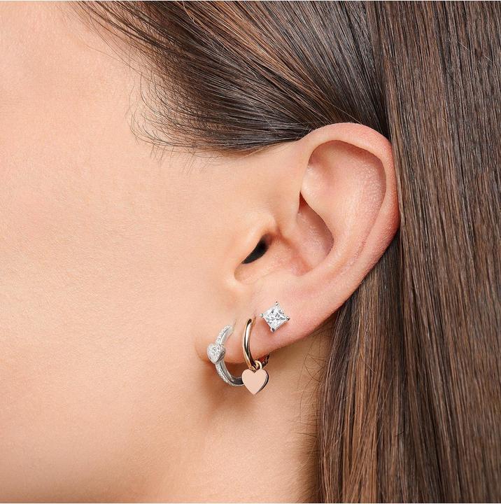 Immagine prodotto Thomas Sabo Creola singola con cuore e pietre bianche Argento (Argento 925)