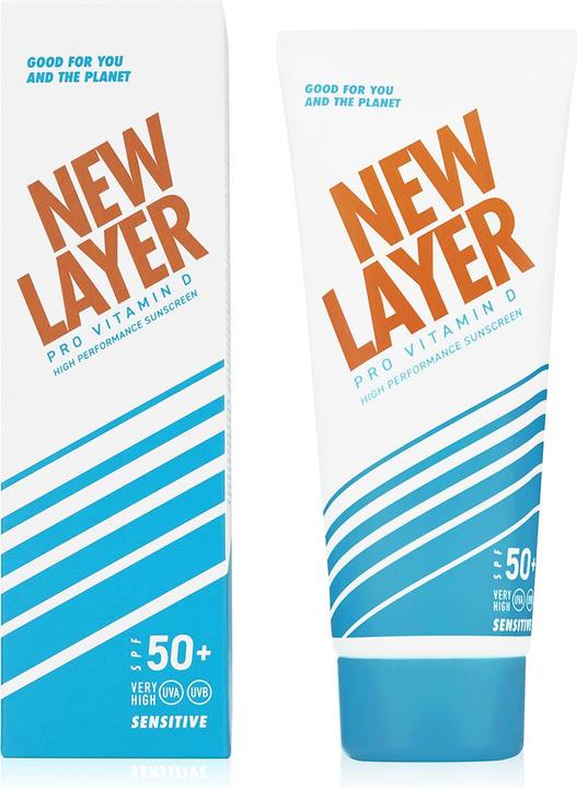 Actual product image New Layer Pro Vitamin D High Performance Sun Cream SPF50+ sensitive (Suntan cream, SPF 50+, 200 ml, 252 g)