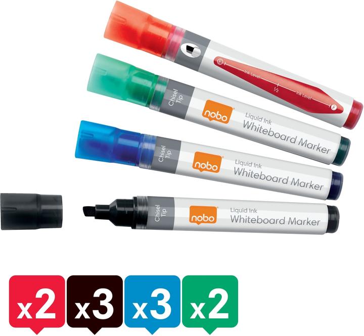 Actual product image Nobo N-Marker Viscom 4mm 1915386 ass. 10 piece (Multi color, 4 mm, 10 x)
