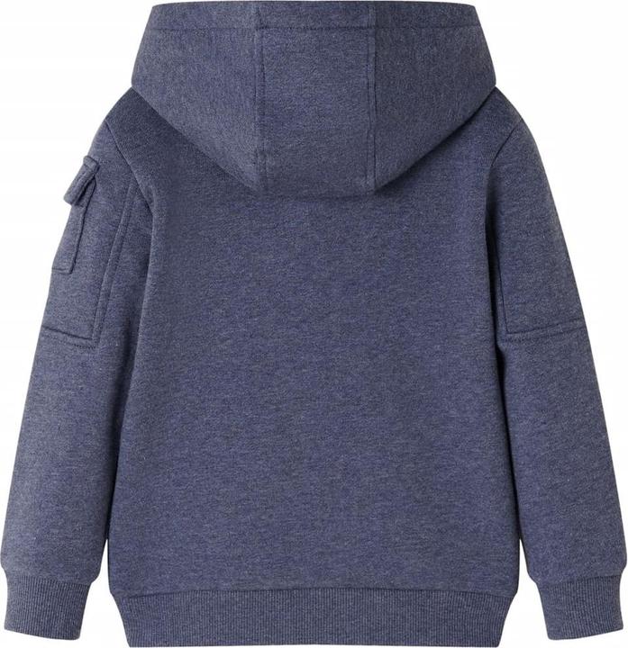 Immagine prodotto VidaXL Felpa con cappuccio per bambini con zip Blu scuro (128)