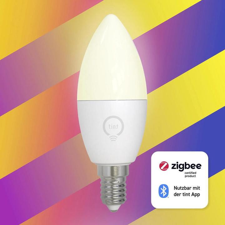 Image du produit Müller Licht tint LED lampe bougie dimmable E14/6W(40W) 470 lm 1800- 6500 K blanc chaud- blanc lumière du jour + (E14, 4.90 W, 470 lm, 1 x, F)