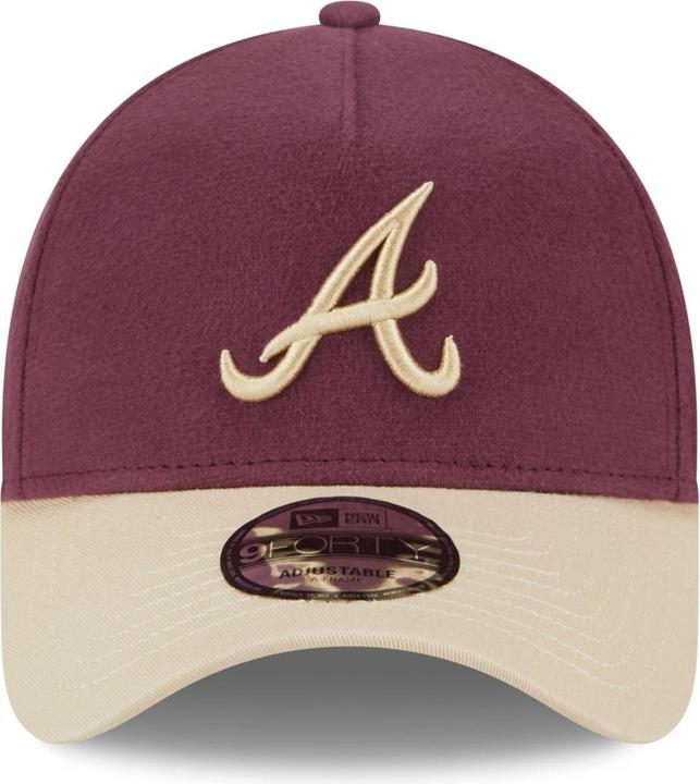Actual product image New Era A-Frame 9Forty Cap MOLESKIN Atlanta Braves maroon (One size)