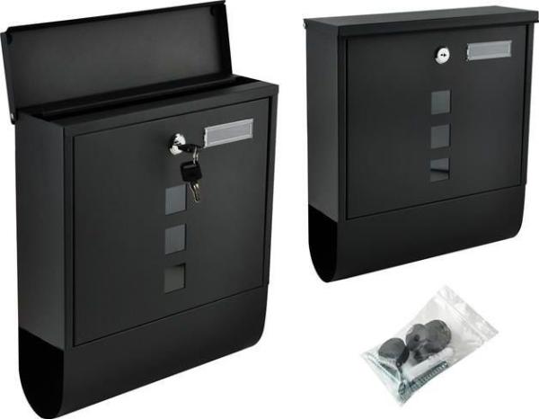 Malatec Briefkasten, schwarz, 2 Schlüssel
