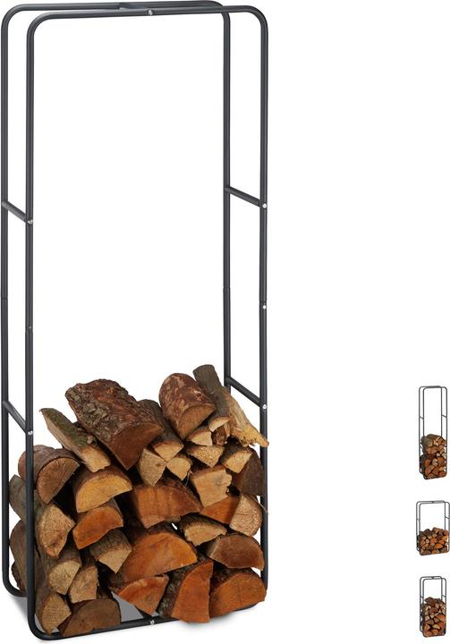 Image du produit Relaxdays Porte-bûches de de cheminée (60 x 25 x 150 cm)