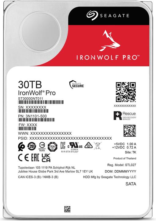 Actual product image Seagate IronWolf Pro (30 TB, 3.5", CMR)