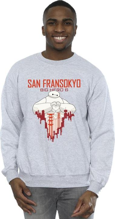 Immagine prodotto Disney Big Hero 6 Baymax San Fransokyo Heart Felpa Uomo (L)