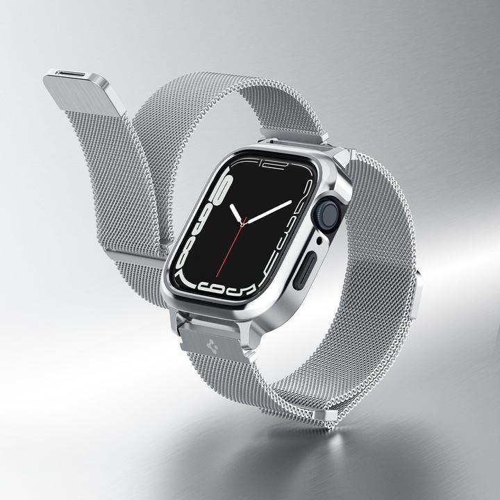Produktbild Spigen METAL FIT?PRO? Apple Watch 4 / 5 / 6 / 7 / 8 / SE (44 / 45 MM) SILVER