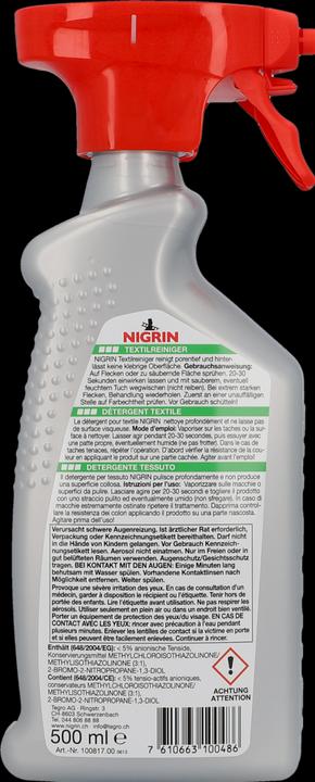 Image du produit Nigrin Nettoyant pour textiles (500 ml)