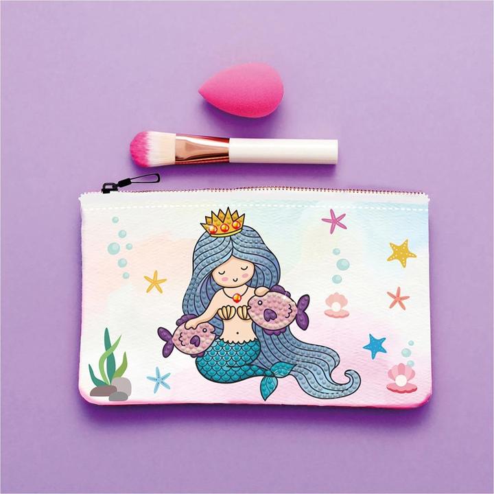Actual product image Diamond Dotz DOTZIES® Original Diamond Painting Pencil Case "Mer Princess" 21.5 x 14 cm, DIY creative set with