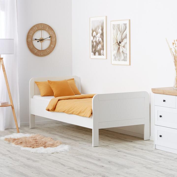Produktbild Homestyle4u Holzbett Höhenverstellbar (90 x 200 cm)
