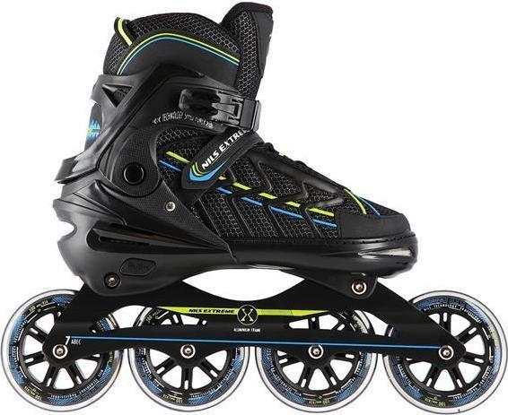 Actual product image Nils Inline skates Extreme NA1128 black-light green - PU84 mm/82A (L 39-42) (40)
