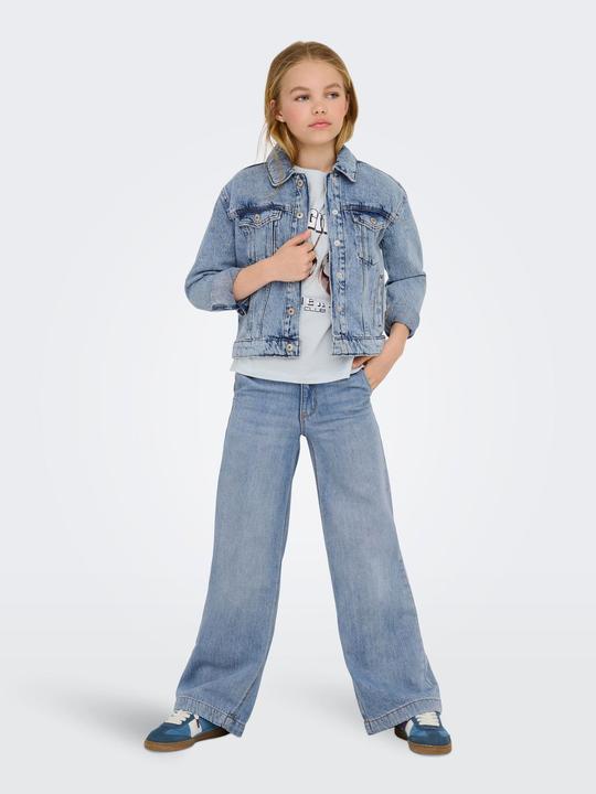 Produktbild Only Kapuze mit Kordelzug Ärmelbündchen mit Knopf Tief angesetzte Schulter Jacke Jeansjacke (158)