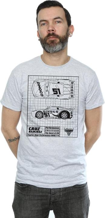 Immagine prodotto Disney Cars Cruz Ramirez Blueprint Maglietta Uomo (L)
