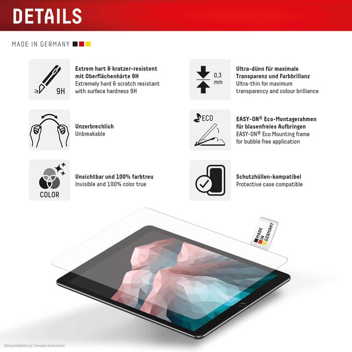 Immagine prodotto Displex Tablet Glass, Tablet Schutzglas (1 Pezzo/i, Samsung Galaxy Tab S10 FE+)