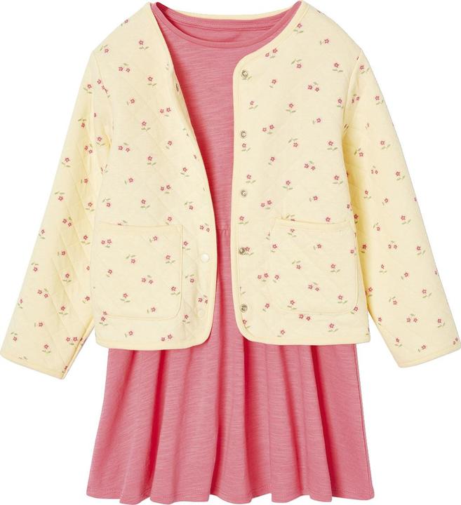 Produktbild Vertbaudet Mädchen-Set: Geblümte Jacke mit Steppnähten & Kleid (146)