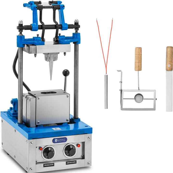 Produktbild Royal Catering Waffeleisen für Eiswaffeln 50 - 60 Waffeln/h 74 x 124 mm 1500 W