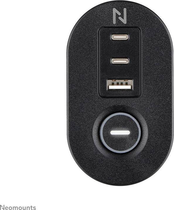Produktbild Neomounts Tischsteckdose mit Klemme 3-fach/230V/USB-A/2xUSB-C/schwarz (Tisch)