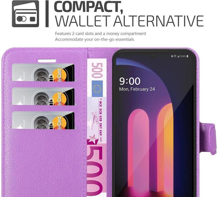Actual product image Cadorabo Book with stand function cover (LG V60 ThinQ 5G)