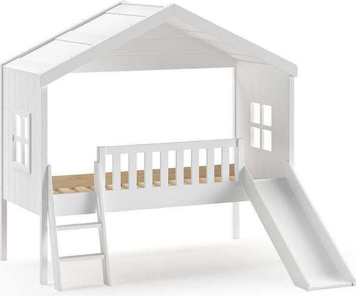 Image du produit Vipack Lit Cabane Echelle+Toboggan Blanc (90 x 200 cm)