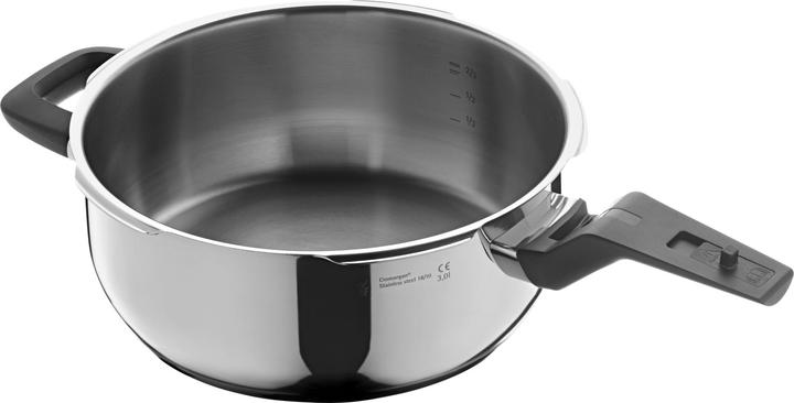 WMF Schnellbratpfanne 3l Schnellkochtopf ohne Deckel Perfect Premium Induktion (22 cm, Dampfkochtopf, Edelstahl)