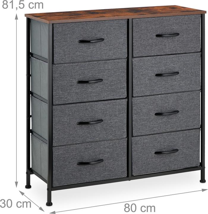 Produktbild Relaxdays Kommode (80 x 30 x 81.5 cm)