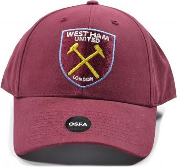 Actual product image West Ham United FC Unisex Adults Classic Crest Contrast Baseball Cap (One size)