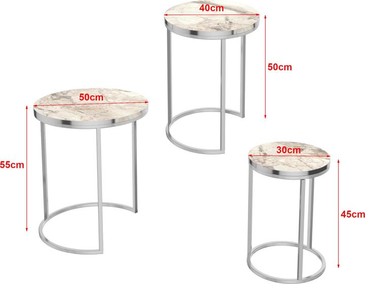 Actual product image En.Casa Bornholm (45 x 30 x 50 cm, 55 x 50 cm, 50 x 40 x 55 cm)