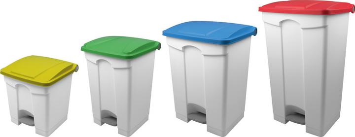 Actual product image Helit Wastepaper bin 18 l H331xØ315 mm with handle rim plastic light grey (18 l)