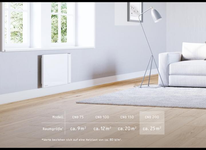 Produktbild Stiebel Eltron CND 200, 2 kW Duo Wandkonvektor für ca. 25 m², ohne Stecker (2000 W)