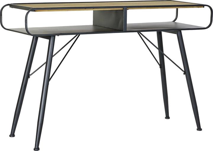 Actual product image DKD Home Decor Console Black Metal Fir Light brown (120 x 38 x 78 cm)