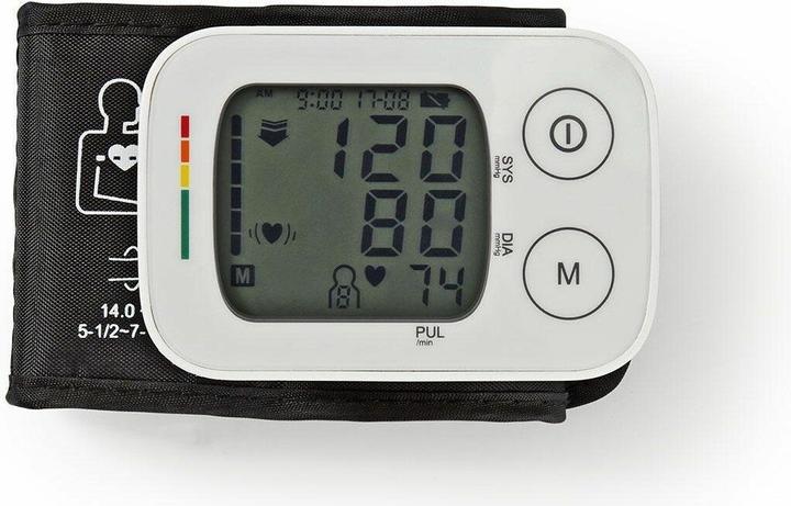 Nedis Handgelenk-Blutdruckmessgerät | LCD | Uhrzeit/Datum | 4 x (Blutdruckmessgerät Handgelenk)