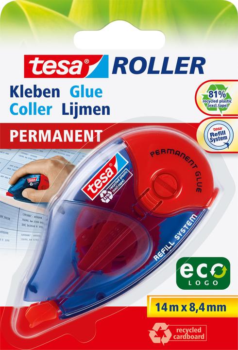 Actual product image tesa Adhesive roller permanent, refillable