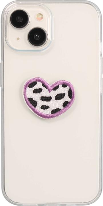 Produktbild PhoneLook Sticker Aufkleber für Handy/Tablet/Computer 3D gestickt Fleckiges Herz Kuh