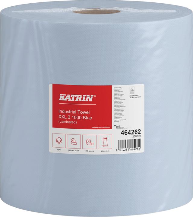 Produktbild Katrin Putzrolle Classic XXL3 Masse: 38 cm x 380 m (B x L) Werkstoff: Tissue Farbe: blau (1 x)