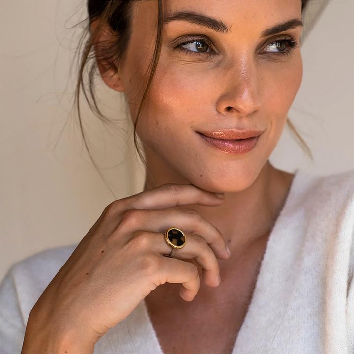 Image du produit Ti Sento Milano Bague écaille bicolore dorée à l'or jaune 12208TU (56, Argent 925)
