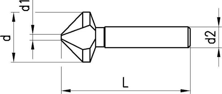 Actual product image Neriox Countersink 90° TiN, HSS, DIN 335C, Ø 25