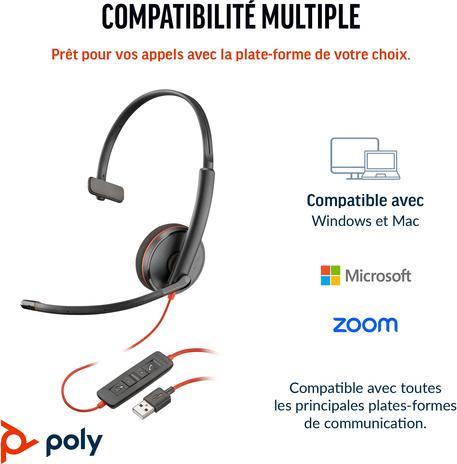Actual product image Poly BW 3210 USB-C HS +USB-C/A (Cable, USB-A)