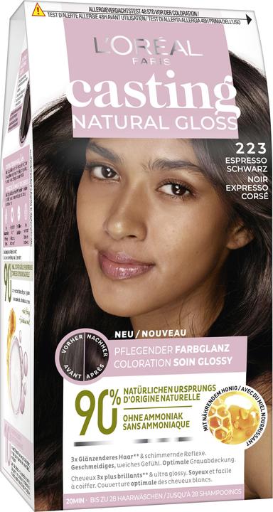 Image du produit L'Oréal Paris Coloration Natural Gloss 223 Brown Espresso 395 (223 Noir Espresso)