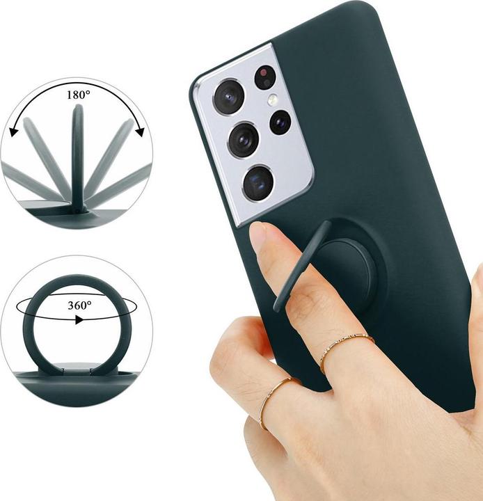 Image du produit Cadorabo TPU Liquid Ring Silicone Case Cover (Samsung Galaxy S21 Ultra)