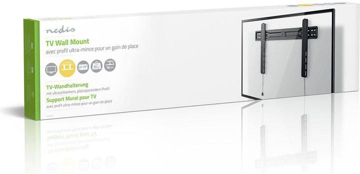 Actual product image Nedis Fixed TV wall mount - 37-70" - Max. 35 kg - Ultra slim - Automatic spring reverse (Wall, 70", 35 kg)